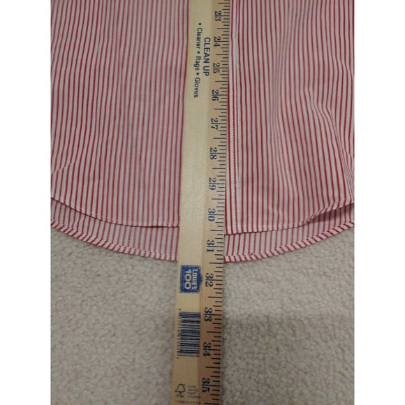 Mili Designs Button Up Shirt Women's M Red Striped Christmas Embroidered - Picture 7 of 15